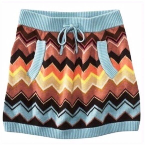 Missoni Target Skirt Girls Large Chevron Sweater Knit Pull On Preppy - Picture 4 of 5